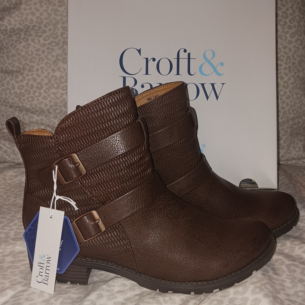 Croft & Barrow Tower Women's Ankle Boots NWT